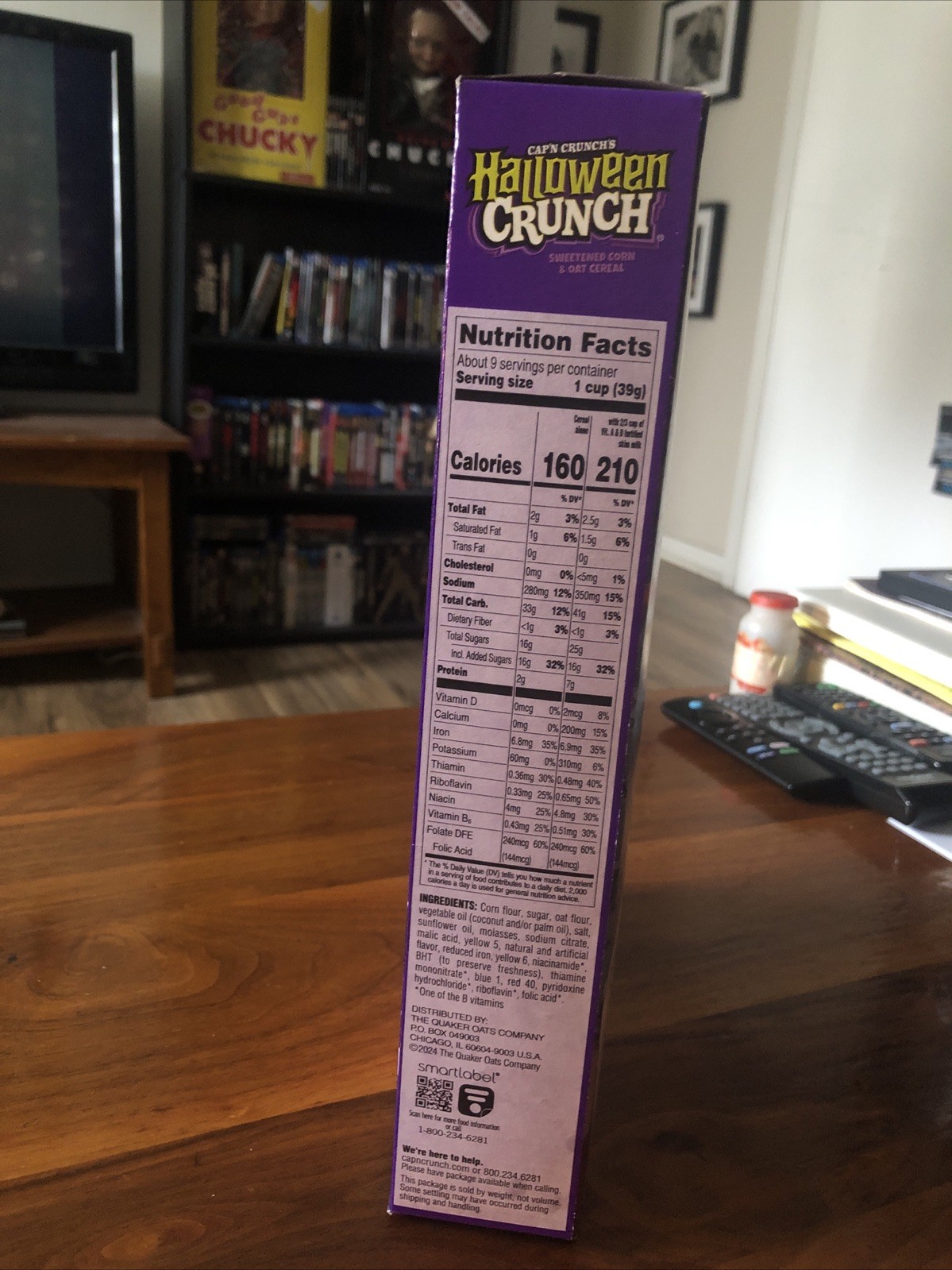 Cap’n Crunch Halloween Crunch Cereal Limited Edition 11.7 oz. Box