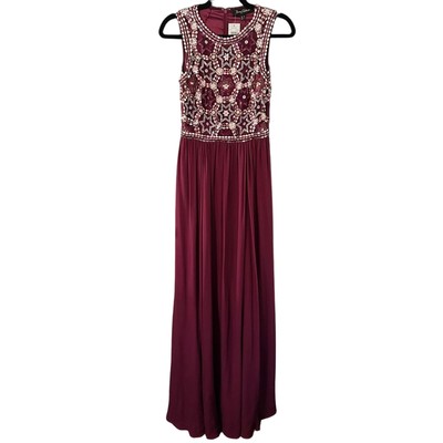 NEW Jenny Packham Star Sequin Embroidered Top Chiffon Skirt Evening Gown Size 6