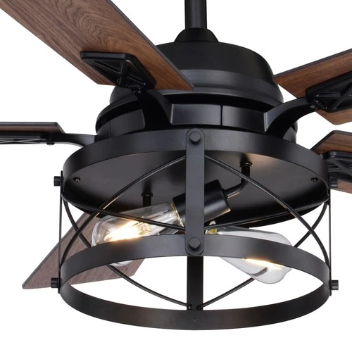 Vaxcel Lighting F0094 Elburn 52" 5 Blade LED Indoor Ceiling Fan - Black - Picture 6 of 12