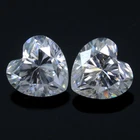 Natural Pair DE Color VVS1 Clarity White 7.00 MM Heart Diamond Excellent Cut