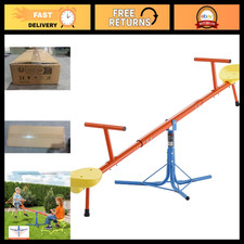 Kids Outdoor Seesaw Teeter Totter, 100 lbs Capacity, 360 Spin, Durable Playgrou