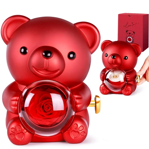 Orsetto Orso Orsacchiotto San Valentino idee regalo per Lei rosa SENZA collana