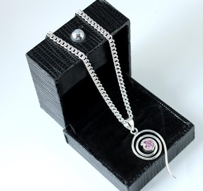 AGI Zertifiziert Rosa Rund Diamant Solitär 1,17 Ct Anhänger Sterlingsilber