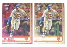 2019 Topps Chrome (×2) Pink/Base #152 Jeff McNeil RC'S (ATHLETICS) !!