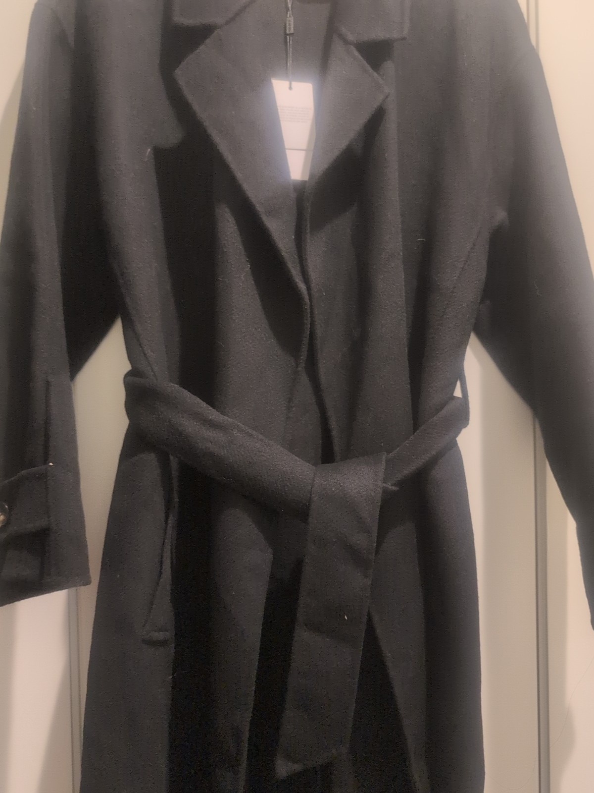 NWT Reiss Olive Wool Blend Oversized Overcoat In Black Sz US 10/ UK 14 $620 image 7