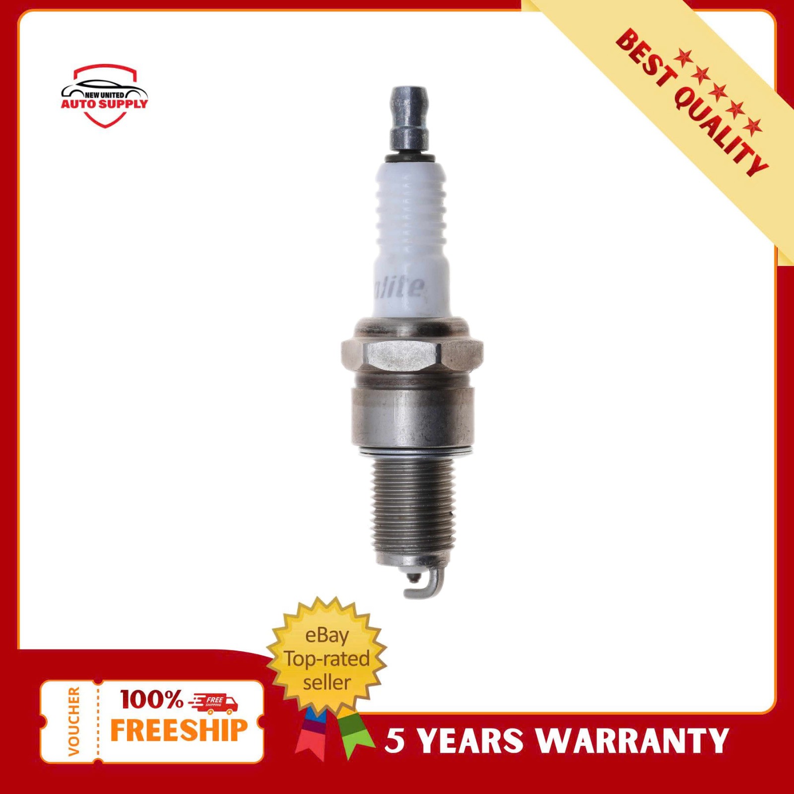4PCS Autolite AP63 Platinum Spark Plug 14mm Thread fits Volvo 940 Dodge Spirit