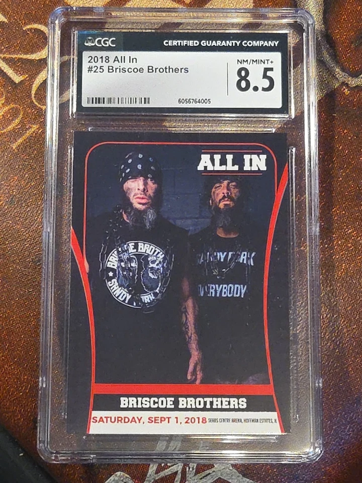 2018 AEW All In Briscoe Brothers #25 CGC 8,5 casi nuevo+ lucha libre profesional WWE NXT ROH WWF  Foto 4 de 4
