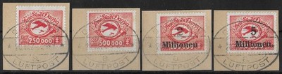 FREIE STADT DANZIG 1923 Used Airmail Complete Set Mi #177-180 CV  1800 VF L-1885
