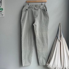 Vintage Women's Green Lee Riveted Jeans High Waisted Straight Leg Earthtone 28'