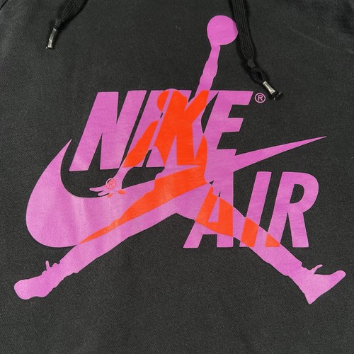 Nike Air Jordan Hoodie Pullover Siebdruck Ärmel schwarz Etikett Large Sweatshirt - Bild 2 von 17
