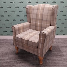 CareCo Beige Check Stirling Fireside Chair