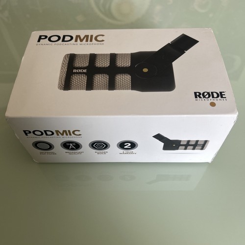 Rode PodMic Cardioid Dynamic Broadcast Microphone Used Once For Testing