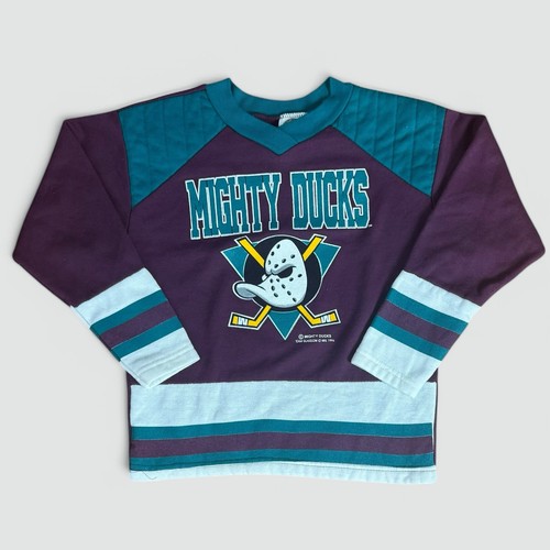 vintage 1994 Kid Mighty Ducks sweatshirt jersey - NHL Youth Large hockey 90s