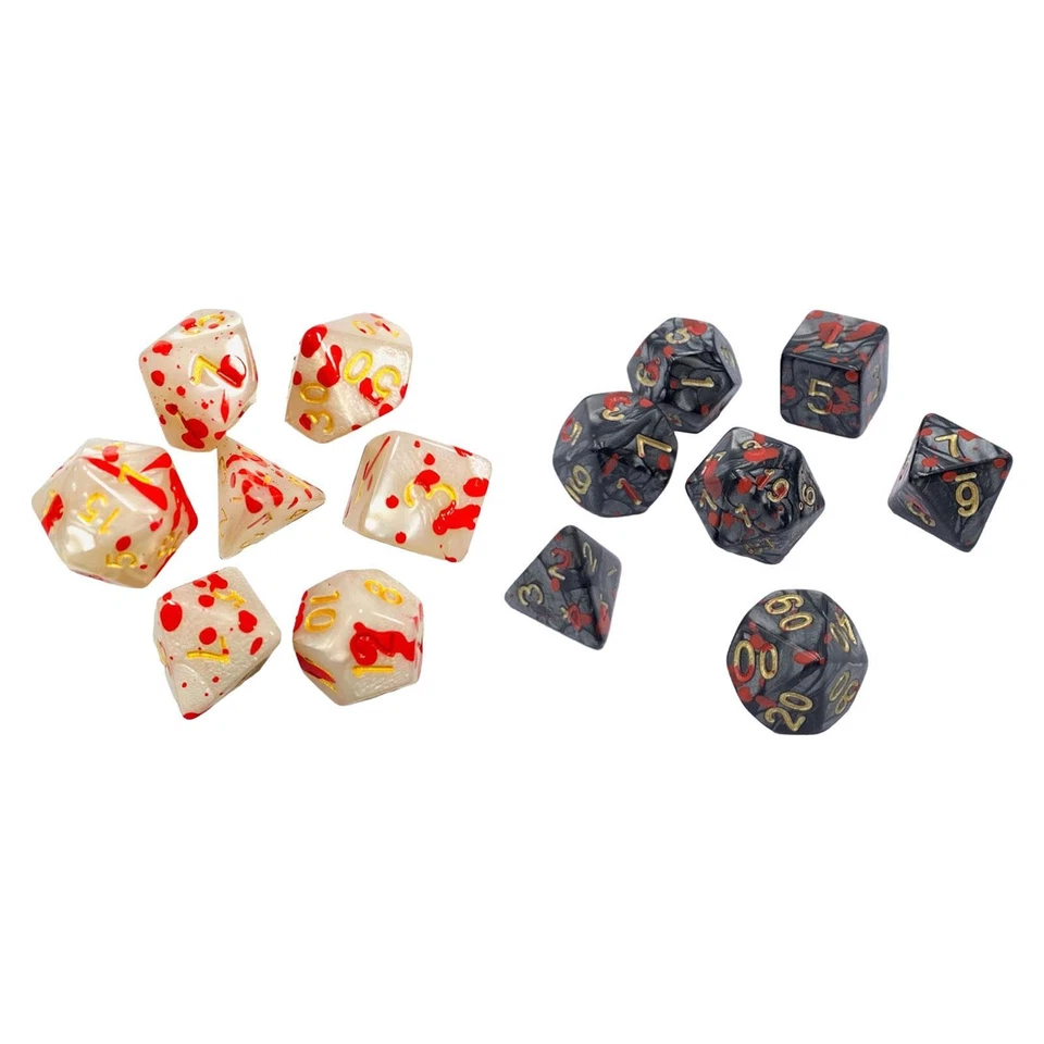 7 Pieces Acrylic Dices Set D4 D6 D8 D10 D12 D20 Role Playing Dice for Party Game - Bild 1 von 1