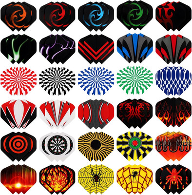 Accmor 90Pcs Standard Dart Flights Set, Dart Flights for Steel Tip Darts/Soft Pl
