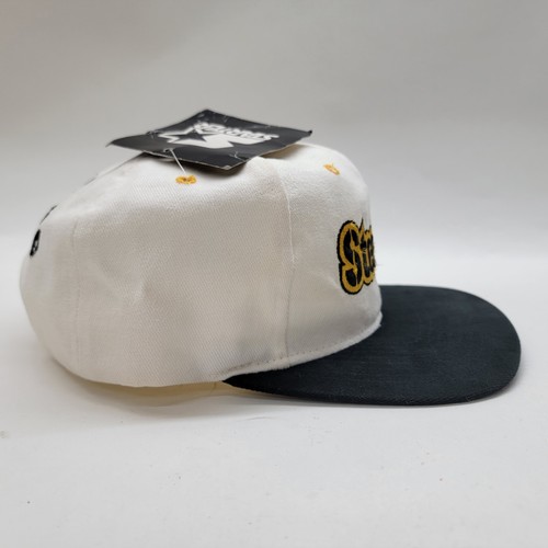 Vintage 90s Starter Pittsburgh Steelers Hat Football White Snapback Cap Backhit - Bild 3 von 10