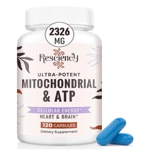 2326 MG Mitochondrial Supplements with ATP, Vitamins, 120 Count (Pack of 1)
