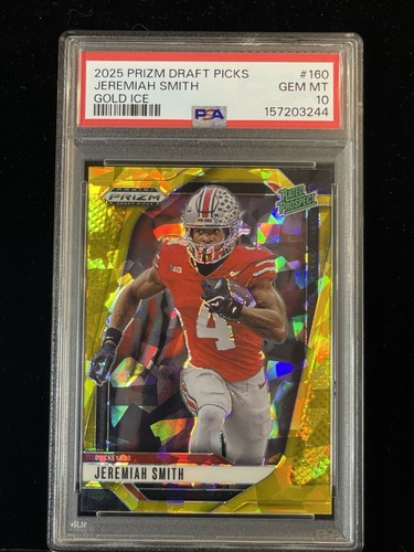 Jeremiah Smith [Gold Ice] #160 2025 Panini Prizm Draft Picks card