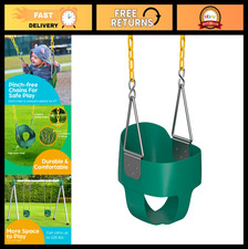 Outdoor Baby Swing - Heavy Duty Toddler Swing Set, High Back Full Bucket Seat, C