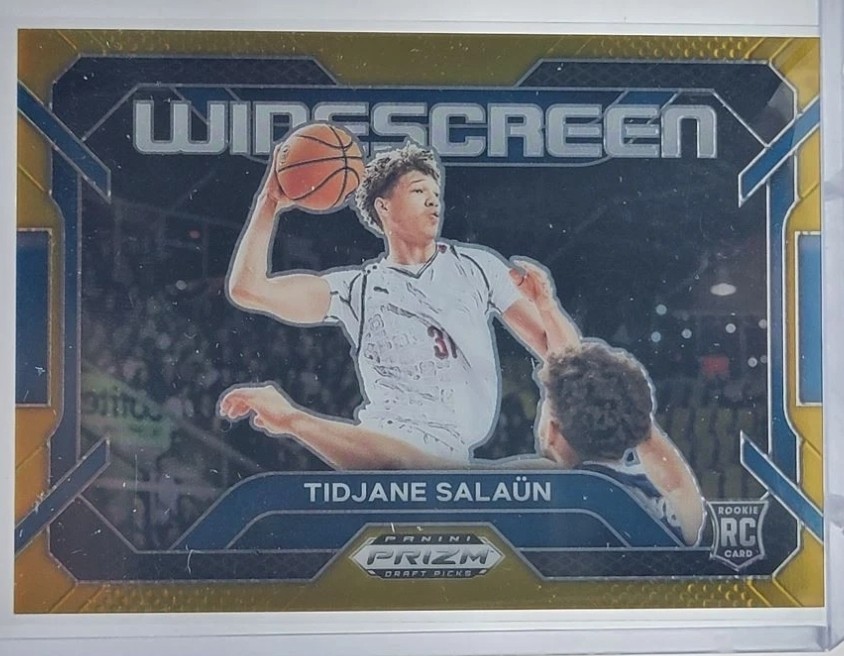 TIDJANE SALAUN 2024-25 PRIZM DRAFT PICKS WIDESCREEN ROOKIE GOLD RC /10 🔥