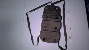 CARRIER, GRENADE, 3-POCKET w/ Straps Stock No. 74-C-123 Kaypey Mfg 1945 WWII WW2