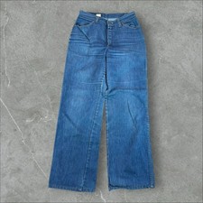 Vintage Sears Jeans Womens 14 Blue JTF Wide Leg Bell Flare Striaght Leg 60s 70s