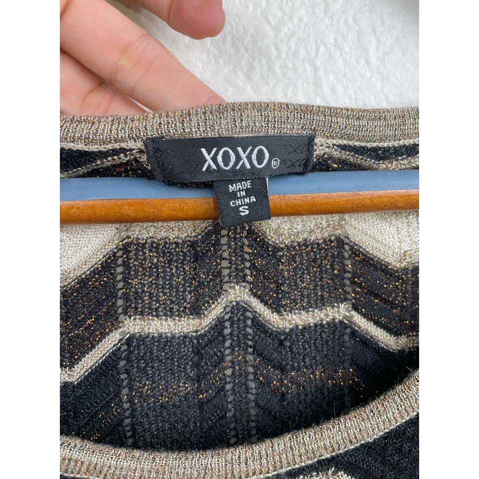 Vestido Feminino Vintage Anos 90 XOXO Tamanho P Crochê Whimsigoth Boho Stretchy Festival - Imagem 3 de 4