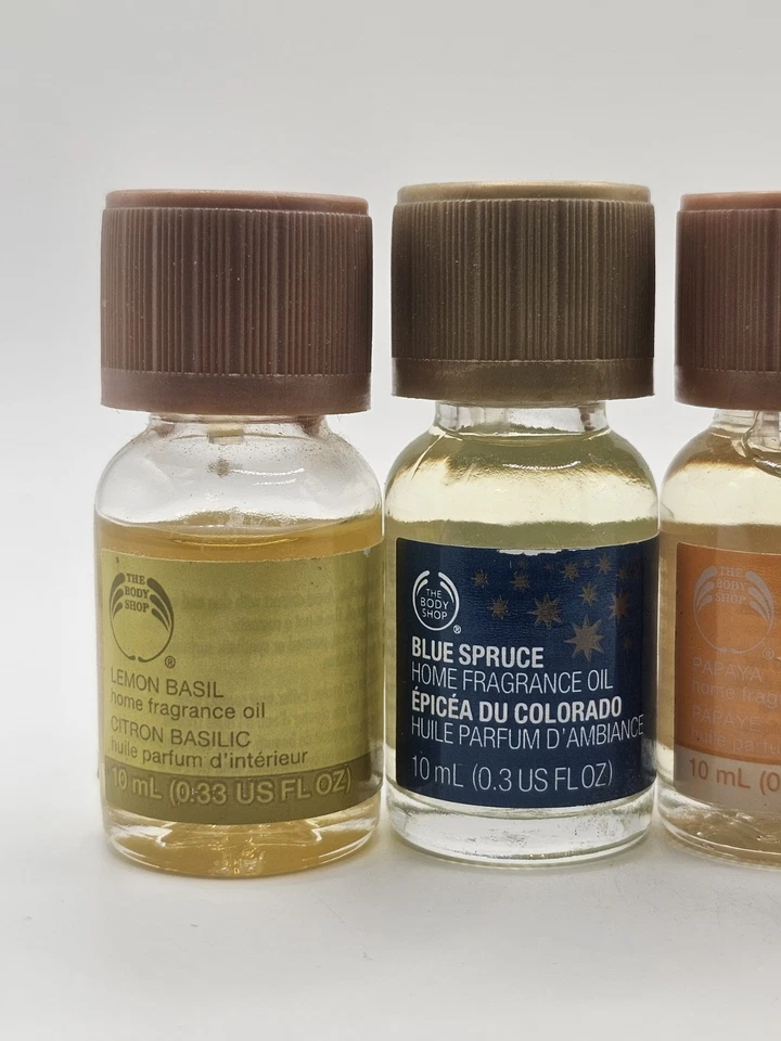 5 botellas de aceite de fragancia para el hogar The Body Shop .33 oz (usado y nuevo)  Foto 4 de 4