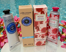 L Occitane En Provence Shea Butter Dry Skin and Rose, Hand Cream 1oz Set of 2