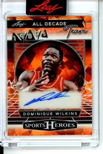 2025 Leaf Sports Heroes Dominique Wilkins Auto All Decade 1980s Insert 1/6