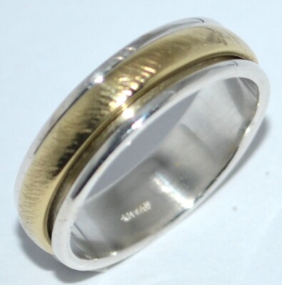 Spinnerring Sterlingsilber Band, Daumenring Meditationsring alle Größen bis XXL