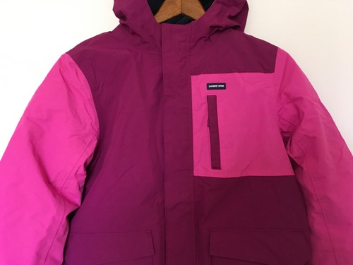 Lands End Kids XL Squall Fleece Lined Waterproof Insulated Jacket Fuchsia Plum - Picture 7 of 23