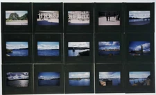 Vintage 1950s-60s Glass Slides in Metal Cenei Holders Lot of 15 (61-75)