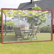 Transparent PVC Tarpaulin Waterproof Clear Tarp Canopy for Outdoor Yard Prot
