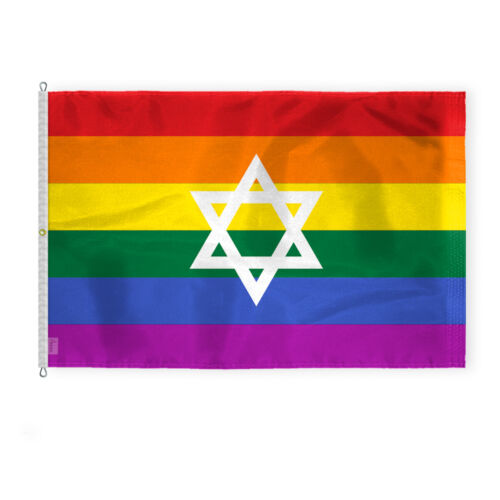 Israel Pride Flag-Single Sided Printed-Brass Grommets- Fade Proof Colors - Picture 10 of 15