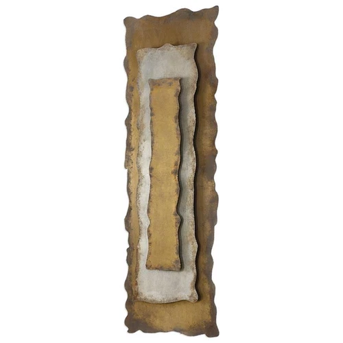 Uttermost Jaymes Contemporary Metal Wall Panel in Gold and Silver - Picture 3 of 7