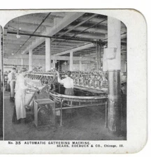 Automatic Gathering Machine, Sears, Roebuck & Co., Chicago. Illinois, Stereoview