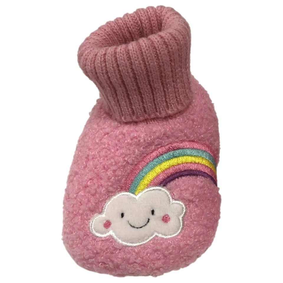 Chinelos infantis e infantis para meninas rosa difuso arco-íris e nuvem casa sapatos - Imagem 2 de 2