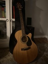 Jasmine S-34c Cutaway Acoustic Guitar Natural With Soft Case
