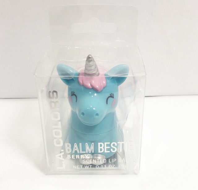 L. A. Colors Lip Balm Bestie Unicorn Berry Scented 0.11oz Blue And Pink