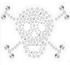 GEMS SKULLS Halloween - Jolee's By You LARGE Scrapbook Dimensional Sticker SALE