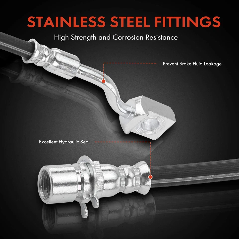 Manguera hidráulica de freno delantera izquierda y derecha para Chevrolet Silverado 2500 Silverado Foto 4 de 4