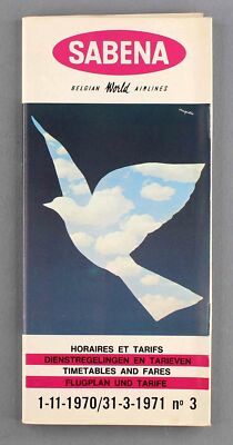 SABENA FAHRPLAN WINTER 1970/71 FLUGPLAN STRECKENPLAN BOEING 747 PIC