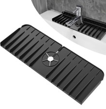 Silicone Faucet Drain Pad Drip Catcher Tray Kitchen Sink Splash Guard Slip Mat
