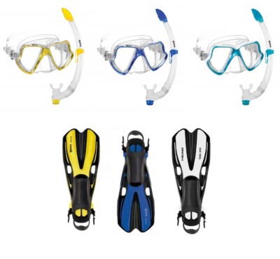 Mares Wahoo Schnorchelset mit Volo One Schnorchelflossen Gr. 35-47 ABC-Set