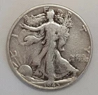 1945-D WALKING LIBERTY 90% SILVER Half Dollar 50 Cent Coin US Currency WLH22421