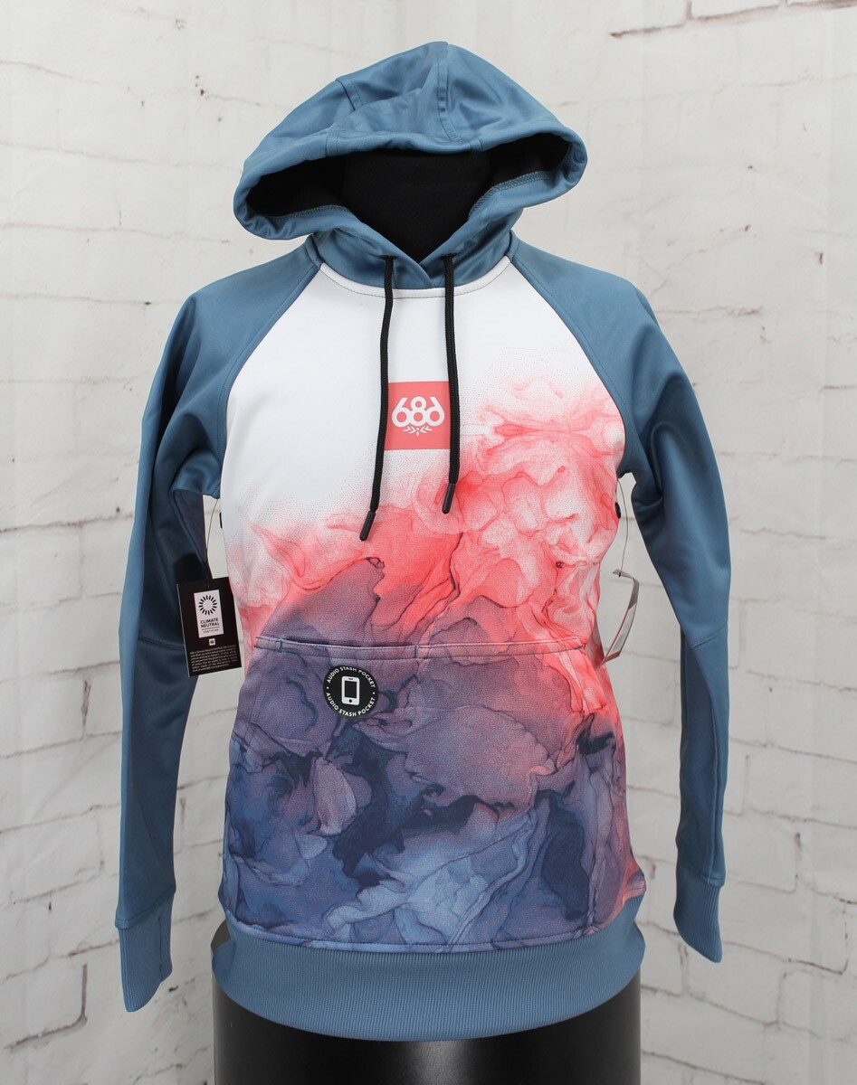 686 Bonded Fleece Pullover Hoody Hoodie, Girl's Youth Small, Steel