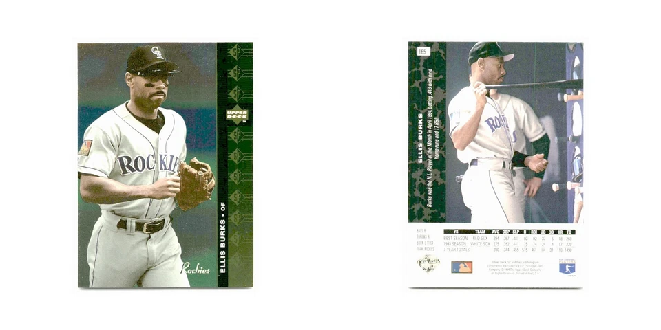 Ellis Burks 1994 SP #165 Colorado Rockies Baseball Card NM - Image 3 of 3