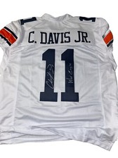 Chris Davis Game Cut Signed Jersey COA Proof W/ War Eagle  Inscription JSA