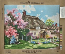 Marty Bell "Bryant's Puddle Thatch" Pegasus Needlepoint Canvas 19.5"x15.75" 817